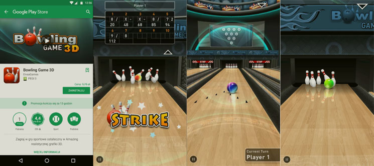 Tylko dziś Bowling Game 3D za darmo w sklepie Google Play