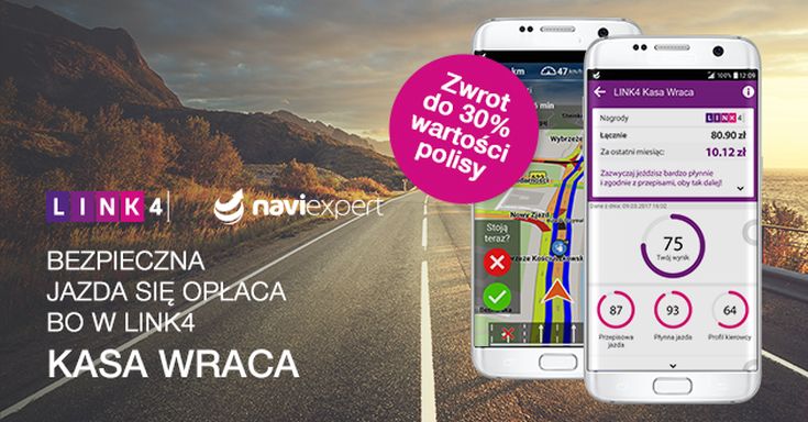 Link4 i NaviExpert - zarabiaj na bezpiecznej jeździe