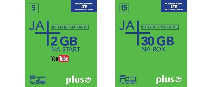 Plus: Nowy JA+ Internet na kartę