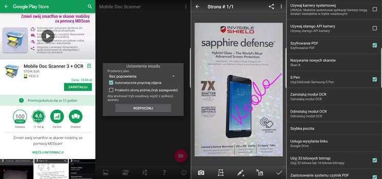 Tylko dziś Mobile Doc Scanner 3 + OCR za darmo w sklepie Google Play