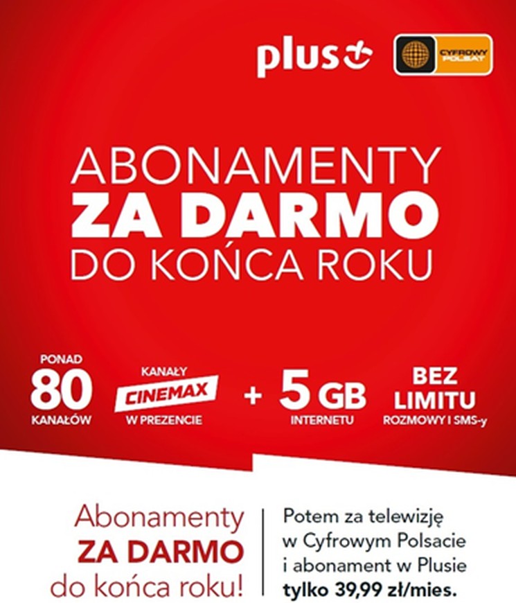 Cyfrowy Polsat i Plus: DwuPak do końca roku za darmo