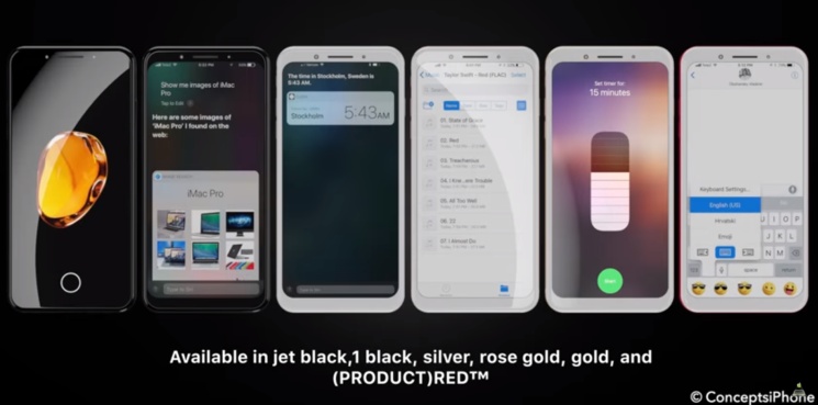 iPhone 8: Szklane plecy bez czytnika linii papilarnych