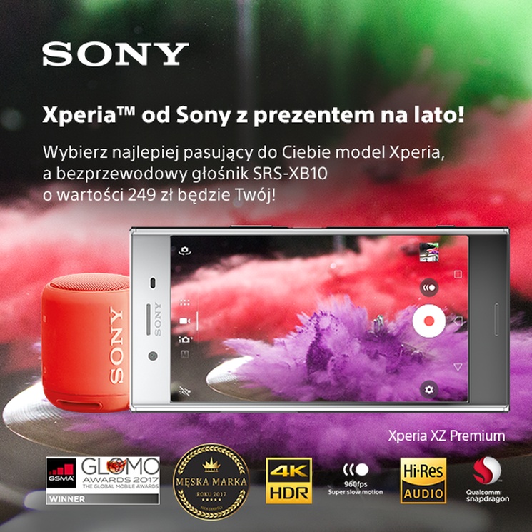 Bezprzewodowy głośnik Sony w letniej promocji Xperii