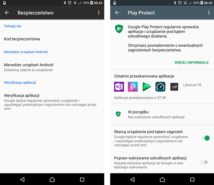Google Play Protect trafia do telefonów z Androidem
