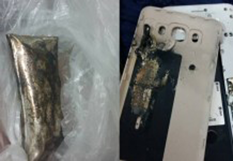 W przededniu premiery odświeżonego Galaxy Note 7... Galaxy J7 (2016) wybucha w dłoniach czterolatka