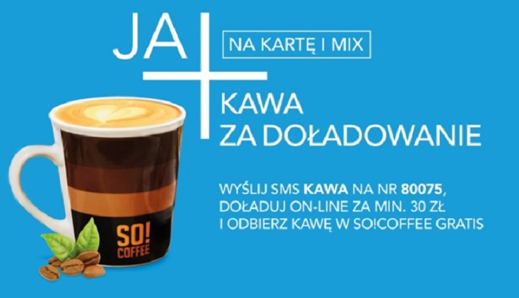 Kawa za doładowanie w Plusie na kartę