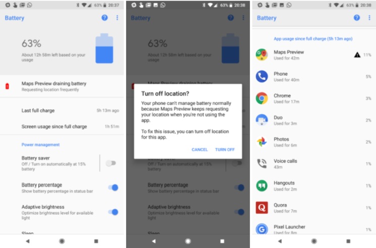 Android 8.1 wskaże aplikacje nadmiernie zużywające energię akumulatora