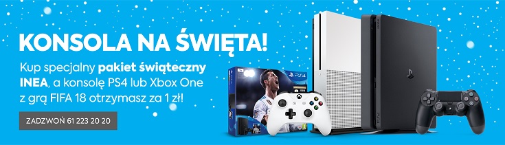Inea rozdaje konsole PlayStation 4 i Xbox One