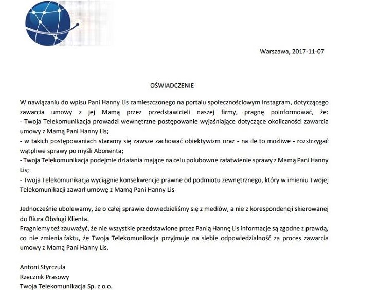 Twoja Telekomunikacja ciągle bez wyroku UOKiK