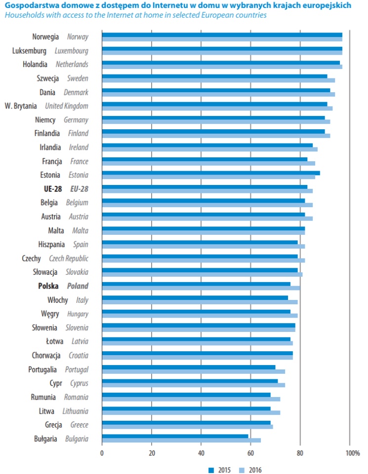 Społeczeństwo informacyjne w Polsce w latach 2013-2017