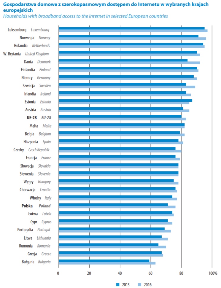 Społeczeństwo informacyjne w Polsce w latach 2013-2017