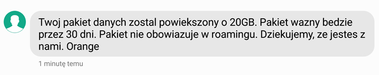 120 tys. osób skorzystało  z pakietu 20 GB z Orange