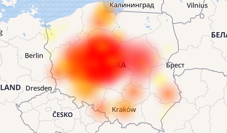 Awaria sieci Plus - utrudnienia potrwają do wieczora