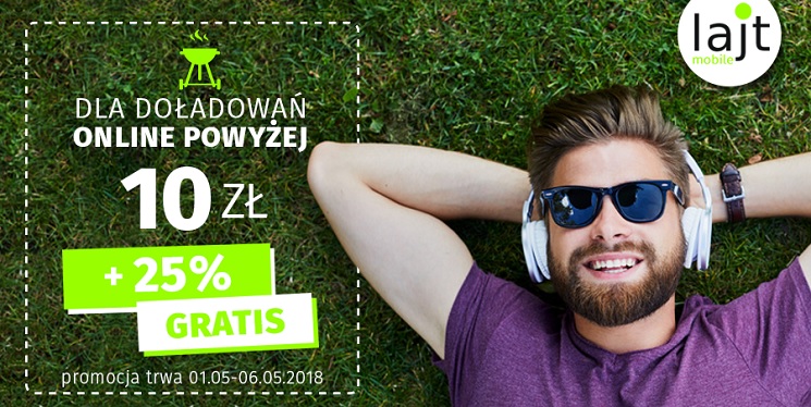 Majówkowa promocja doładowań w lajt mobile