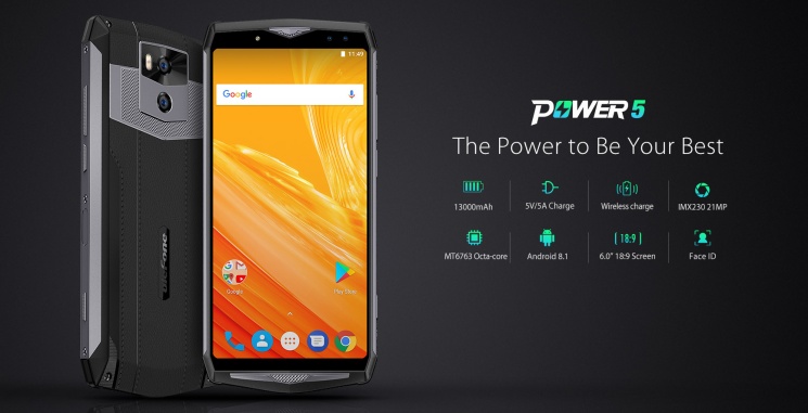Ulefone Power 5 z akumulatorem 13000 mAh oficjalnie zaprezentowany