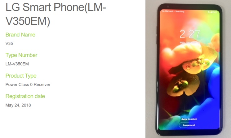 Wireless Power Consortium ujawniło wygląd przedniego panelu LG V35 ThinQ