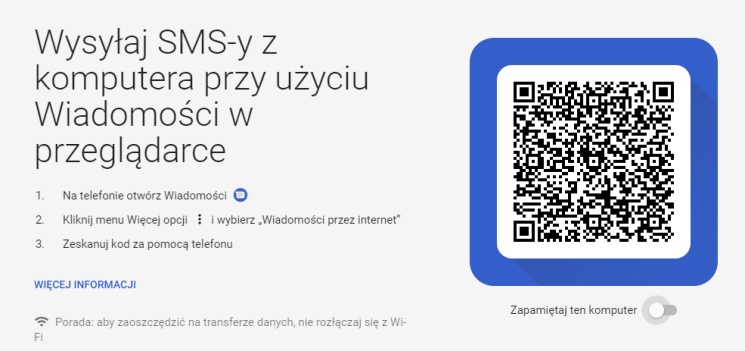 Użytkownicy Androida mogą wysyłać wiadomości SMS przez przeglądarkę internetową