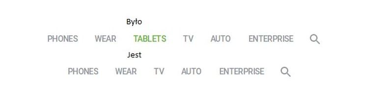 Nie ma już zakładki "tablety" na android.com