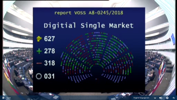 Parlament Europejski odrzucił przyjęcie dyrektywy o prawie autorskim w obecnym kształcie